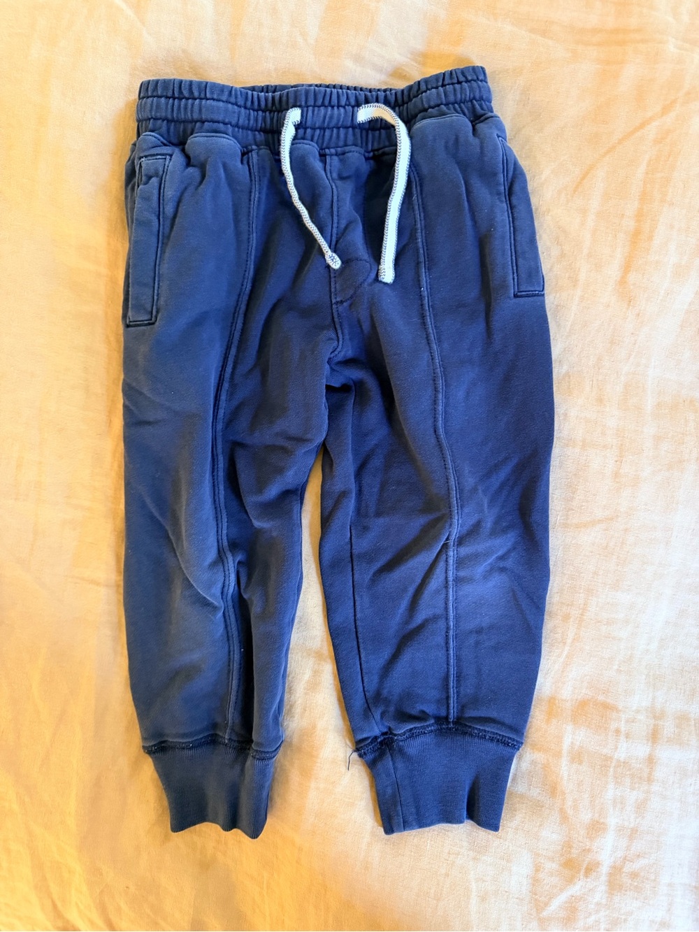 Crewcuts Navy Blue Kids Jogger Sweatpants with Drawstring